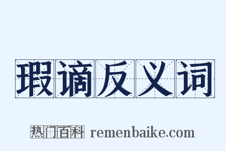 瑕谪反义词是什么意思的图片